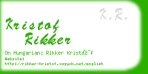 kristof rikker business card